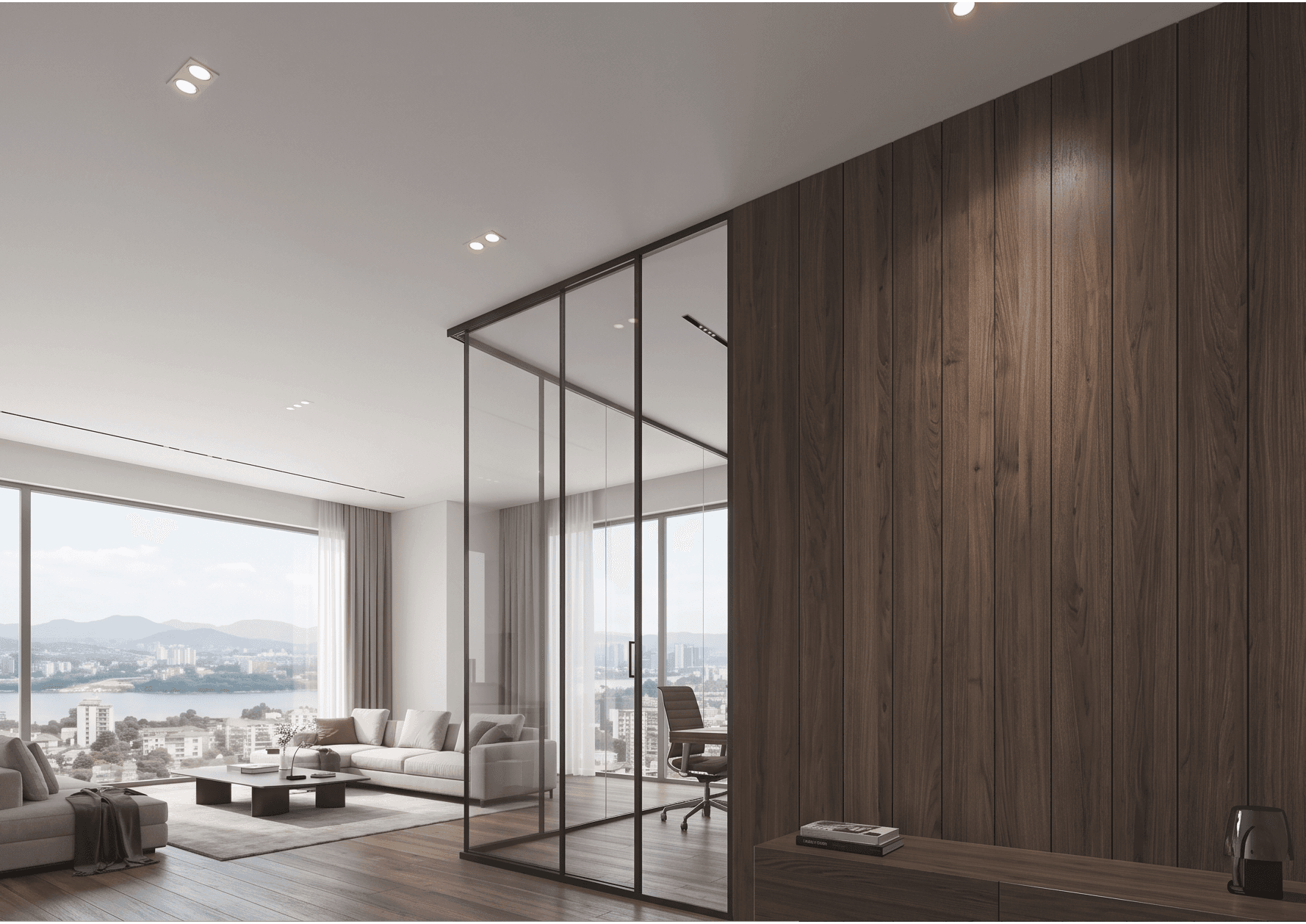 Glass installation interior